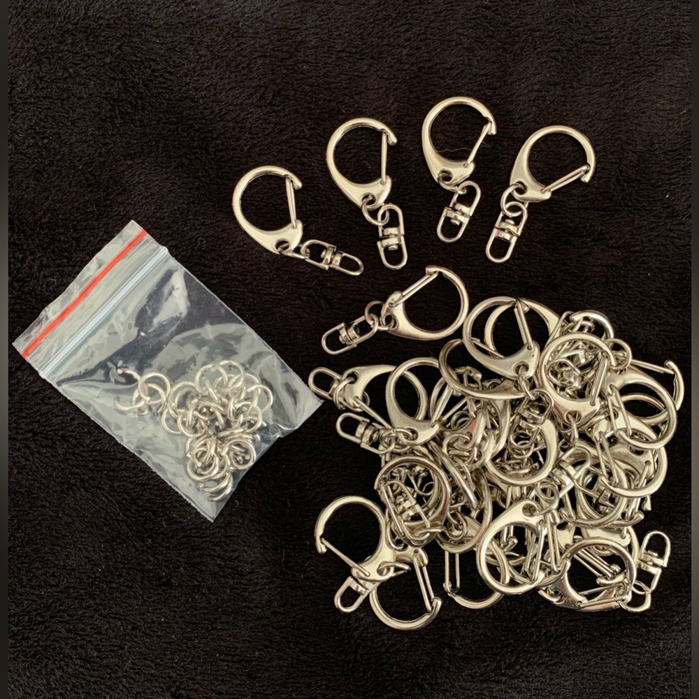 37 Silver Lobster Clasps With Jump Rings